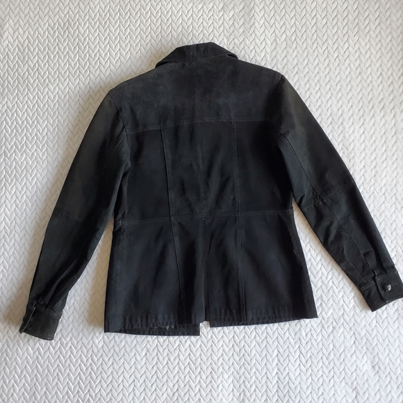 Vintage 90's Neutral Zone Black Suede Button Up Jacket Size Medium - Picture 11 of 16